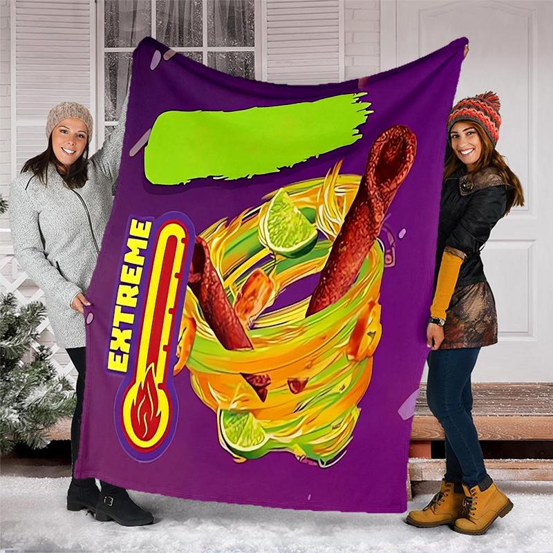 Takis Fuego Theme Printed Blanket - Perfect for Couch, Bed, Travel & Outdoor Use | Machine Washable, Cozy & Durable.