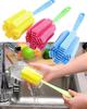 3 Pcs Kitchen Cleaning Tool Sponge Brush For Wineglass Bottle Coffe Tea Glass Random Color