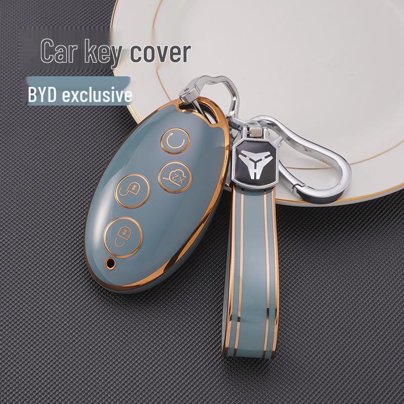 Чехол для ключа BYD Song Max: Защитный чехол из ТПУ для ключа-пульта Song DM, Yuan Pro, S7.