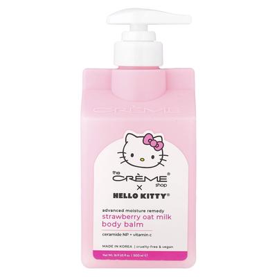 The Creme Shop, Hello Kitty®, Усовершенствованный увлажняющий бальзам для тела, Клубничное овсяное молоко, 500 мл (16,9 жидких унций)