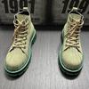 Ретро Платформа Кожаная Обувь для Мужчин Высокий Верх Круглый Носок Мужские Повседневные Ботинки Толстая Подошва Уличная 2025 Тренд Взрослые Летняя Распродажа Новинка
