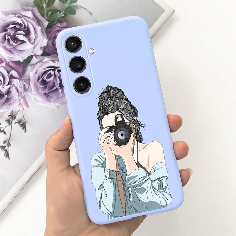 For Samsung Galaxy S23 FE Fashion Sunflower Butterfly Painted Case For Samsung S23FE 5G S 23fe SM-S711B Soft Silicon Jelly Cases