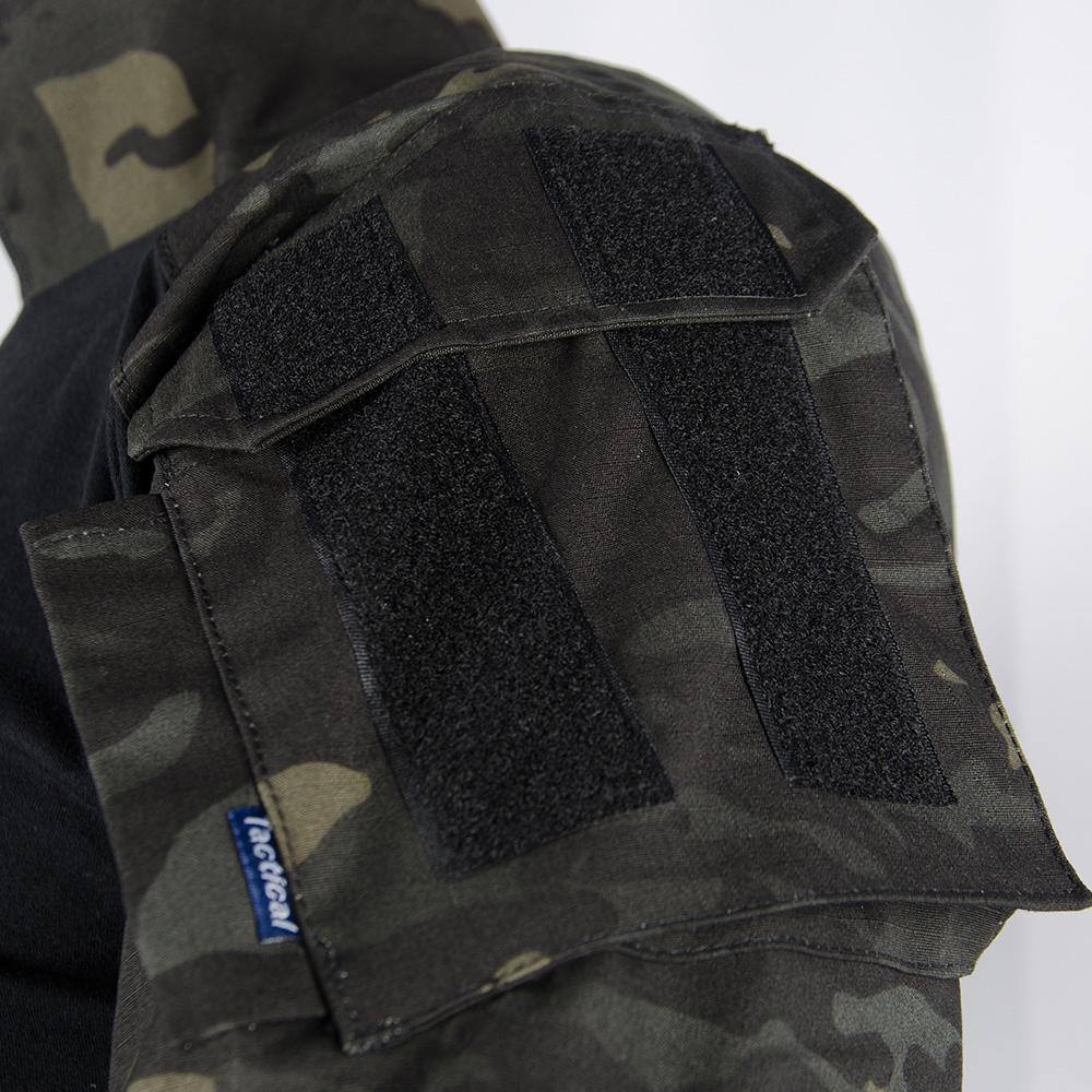 Черная камуфляжная страйкбольная форма Multicam с тактическими штанами наколенники армейская военная форма для мужчин