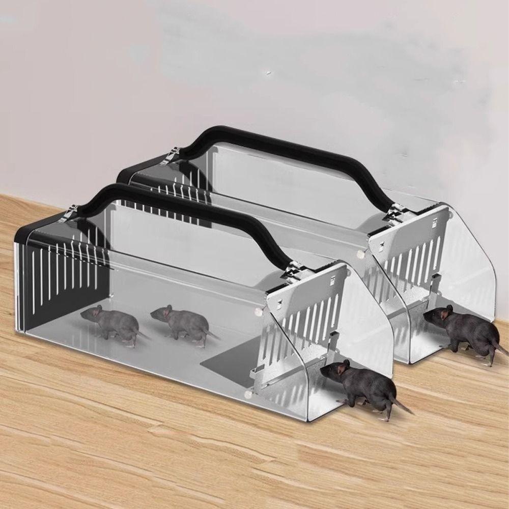 Smart Mechanism Fully Automatic Mousetrap Plastic Self-locking Mousetrap  Indoor Use