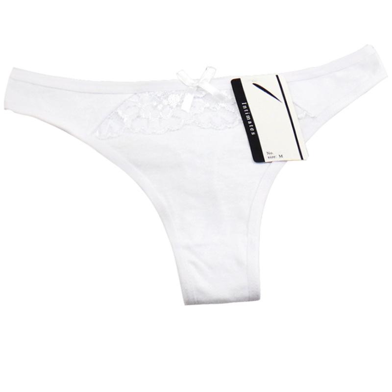 Сексуальные кружевные стринги, хлопковые женские трусики, комплект трусов-стрингов, женские трусы, нижнее белье для девочек, 6 шт./лот