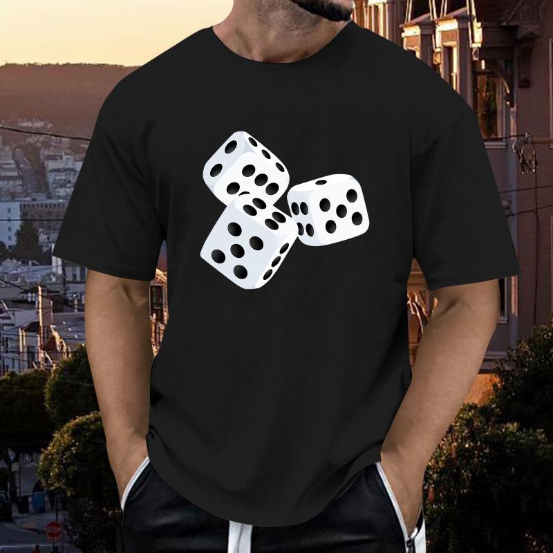 Мужская модная футболка с коротким рукавом и 3D цифровой печатью в простом стиле