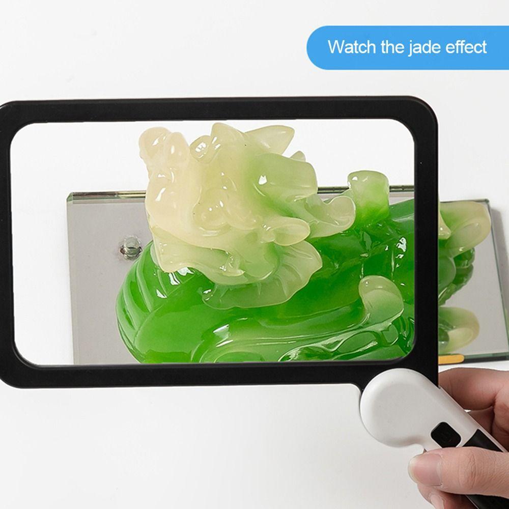 48 LEDs Magnifying Glass Cold and Warm Lights Reading Magnifying Glass  For Seniors Reading