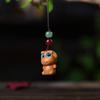 1/12Pcs Creative Twelve Zodiac Carving Wooden Keychain Pendant Chinese Zodiac Wood Carving Phone Chain Bag Decoration Gifts