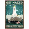 Vintage Metal Tin Signs Wall Decor Get Naked Unless You Are Just Visiting Don't Make It Weird Retro Tin Sign Posters