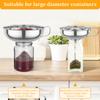 3/6pcs Stainless Steel Canned Funnel with Filter Canned Funnel Wide Mouth Kitchen Funnel Stackable Mason Jar Funnel