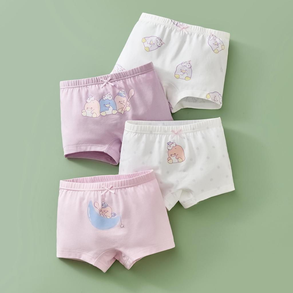 Детские хлопковые антибактериальные шорты-боксеры с рисунком среднего и большого размера для девочек