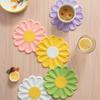 Силиконовый теплоизоляционный коврик с цветком маргаритки, простой, прочный, симпатичный, японский, силиконовый, подставки под тарелки, коврик для кастрюль и сковородок, защищающий от ожогов