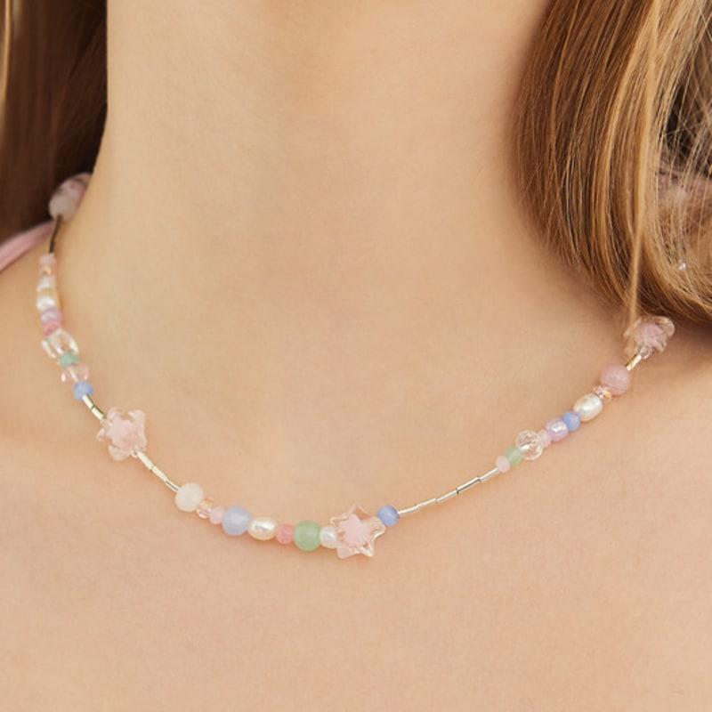 VVV Pastel Star Mix Bead Necklace