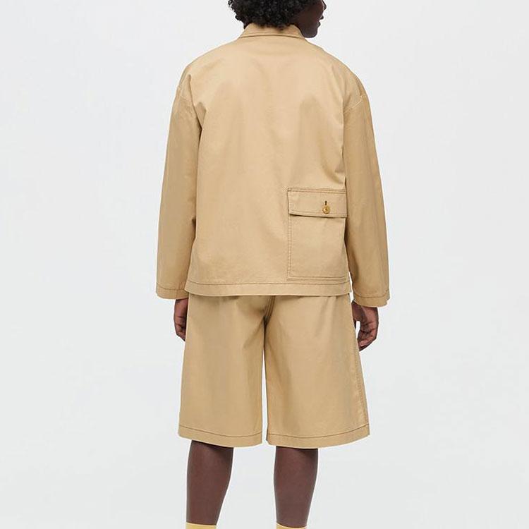 Uniqlo X MARNI Свободная рабочая куртка (Азия) Бежевый Унисекс Уличная одежда 449587-31