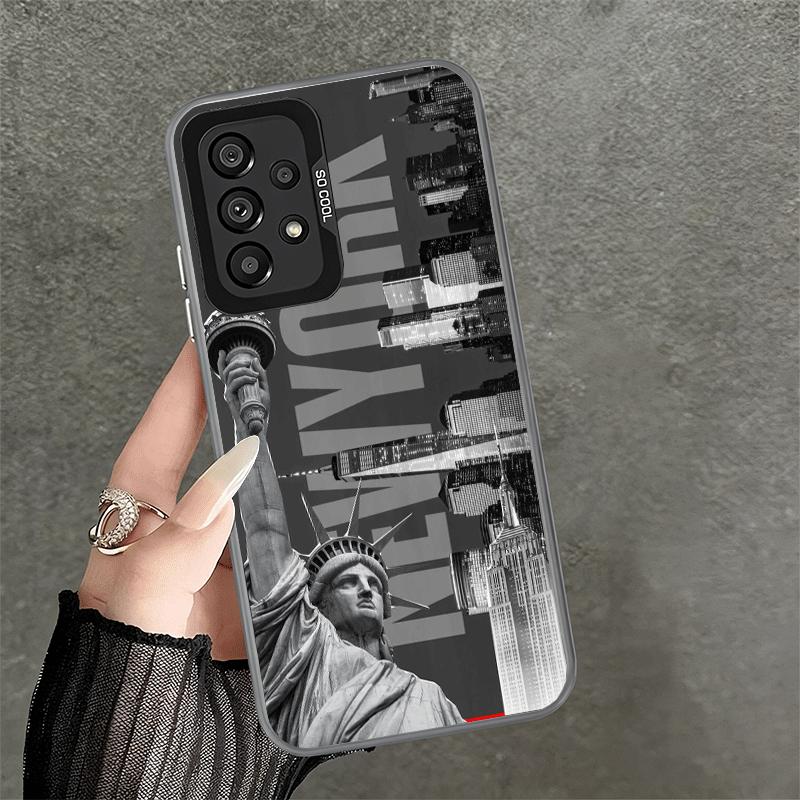 Мягкий чехол для телефона NYC New York City для Samsung A17 A16 A15 A14 A13 A57 A56 A55 A54 A53 A37 A36 A35 A34 A33 A26 A25 A24 A23 A52