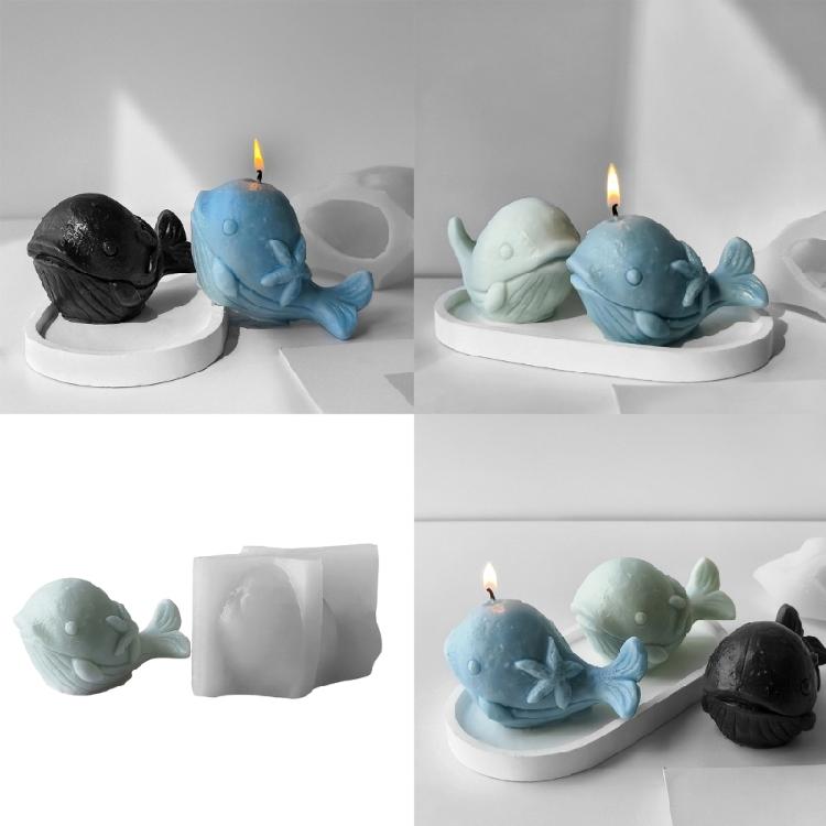 Creative Dolphin Designs Sturdy Silicone Mould for Artisanal Cake and Candle Creation Decoration Kitchen Gadget