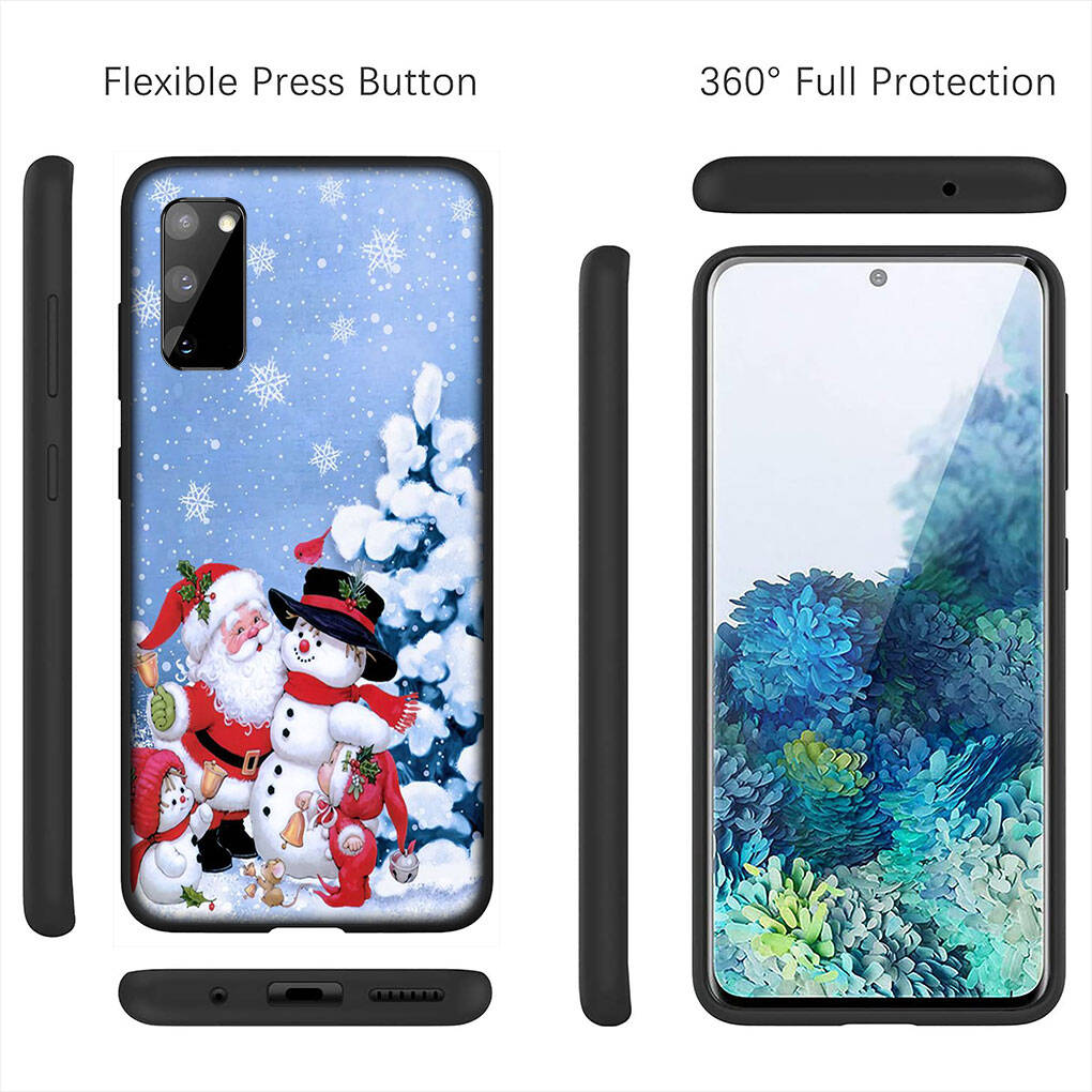 Чехол для iPhone 17 16 15 Xiaomi Poco Redmi Note 14 13 12 Pro Max Samsung Galaxy S25 S24 S23 OPPO Huawei С Рождеством Олень Санта Клаус Чехол для телефона