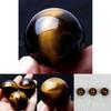 Premium Natural Tiger Eye Quartz Crystal Sphere 2040mm In Dark Yellow Color