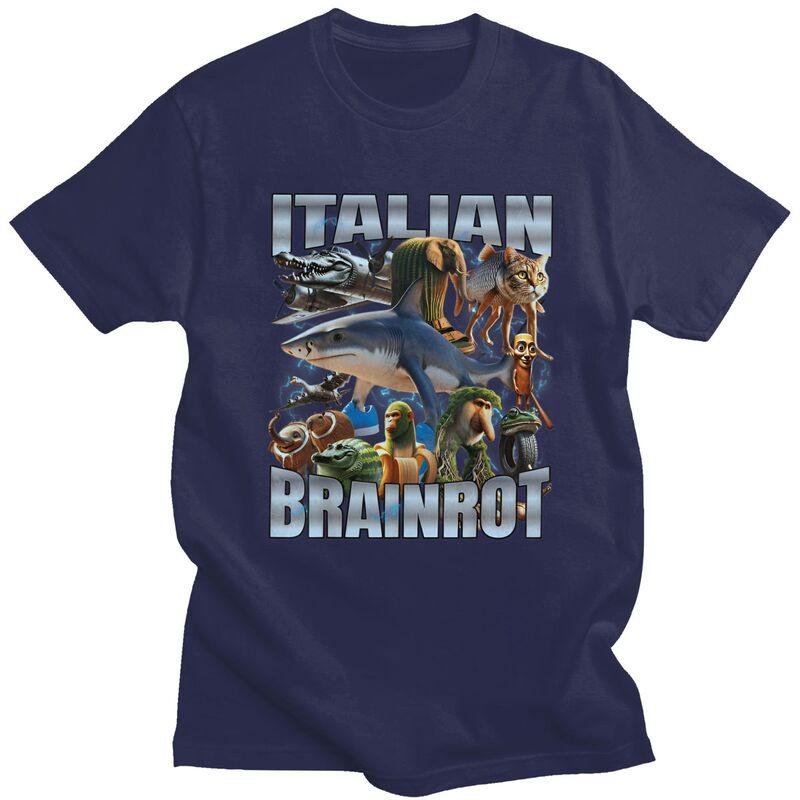 Italian Brainrot Meme Collage T Shirts Unisex ShortSleeve Tshirt Streetwear Casual Graphic Tee Tops Loose Oversized Clothes