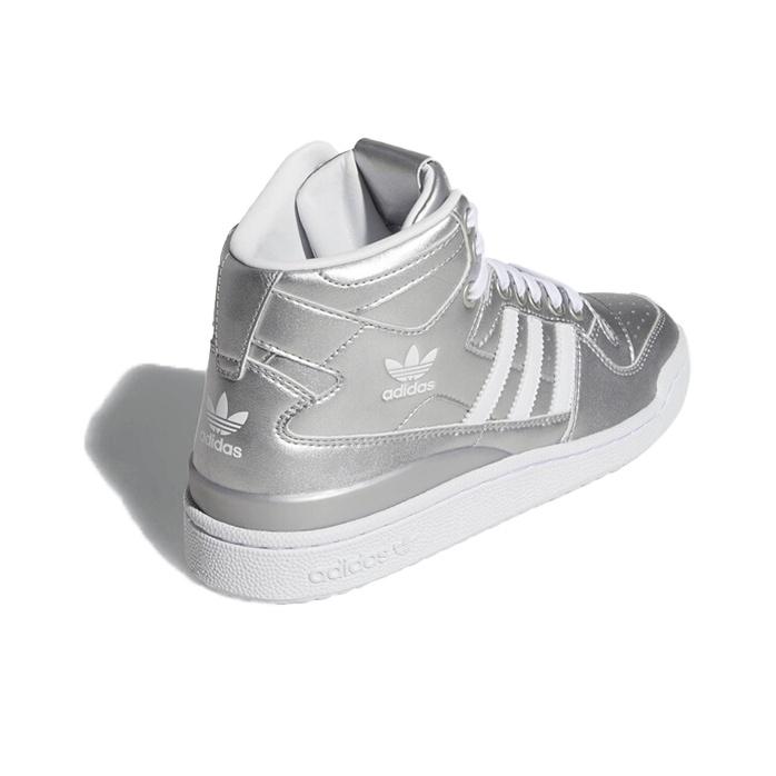 adidas Оригинальные кроссовки Originals Forum Mid из синтетической кожи, кроссовки-хайтопы, женские кроссовки, серебристые D98185