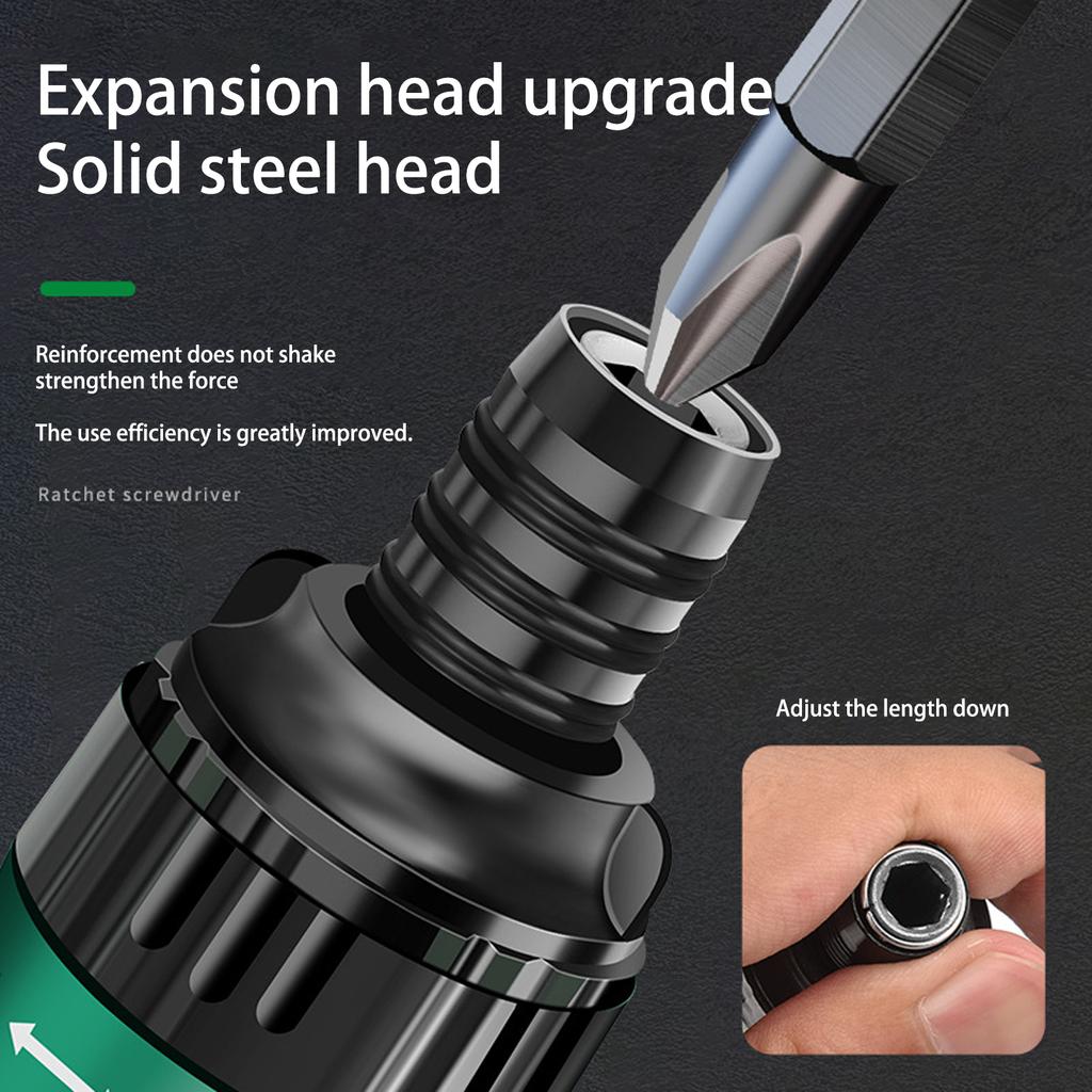 Набор телескопических шлицевых крестовых отверток, удлинитель, двойная головка, Т-образная ручка, трещоточный ключ, торцевой ключ для ремонта, ручные инструменты