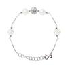 Bracelet - - 4 Freshwater Cultured Pearls 6-7 Mm - 925 Silver - Adjustable Length 14-18 Cm