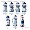 Mediterranean Style Small Lighthouse Sea Decoration Crafted Light Tower Home DecorationCreative Gifts Nautical Themed Adorn
