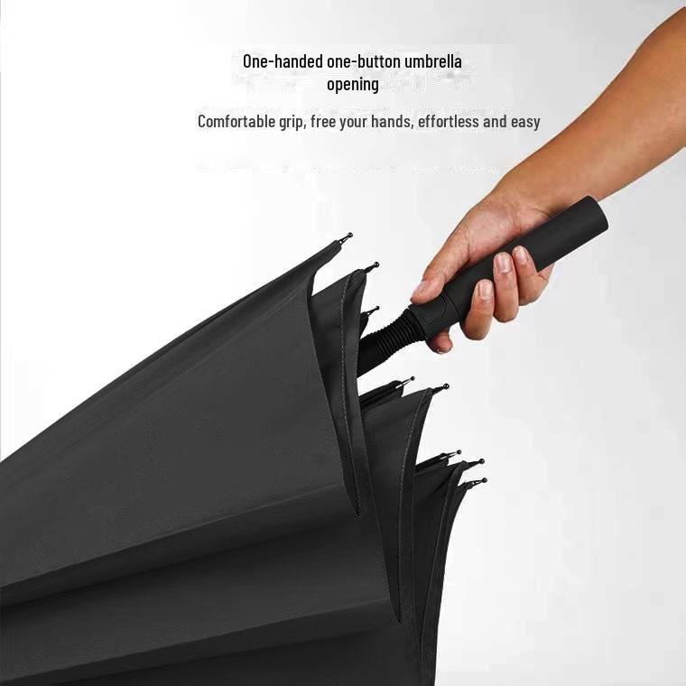 27-дюймовый автоматический зонт для гольфа с логотипом, длинной ручкой, идеально подходит для деловых или рекламных подарков