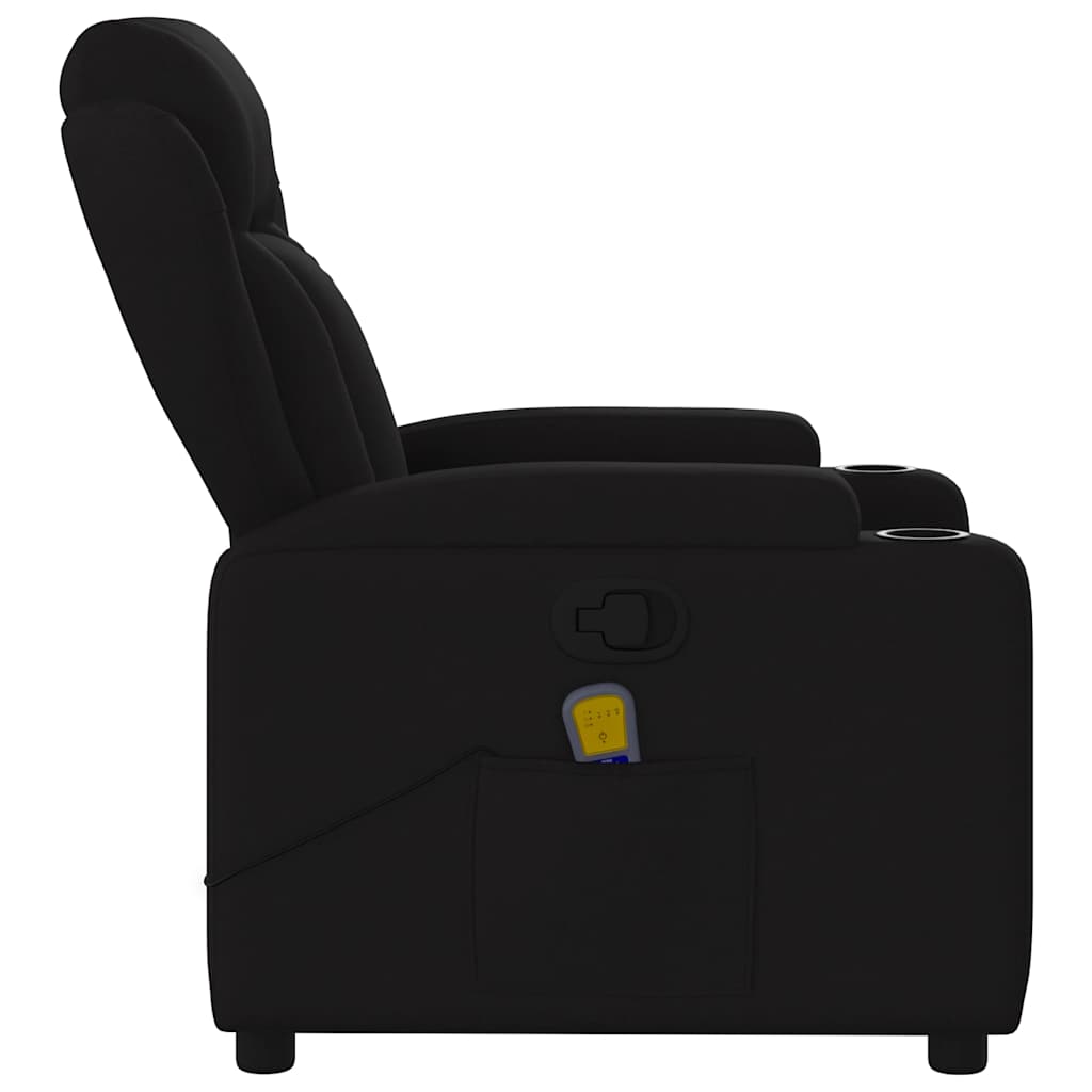 Massage Relax Chair Black Fabric