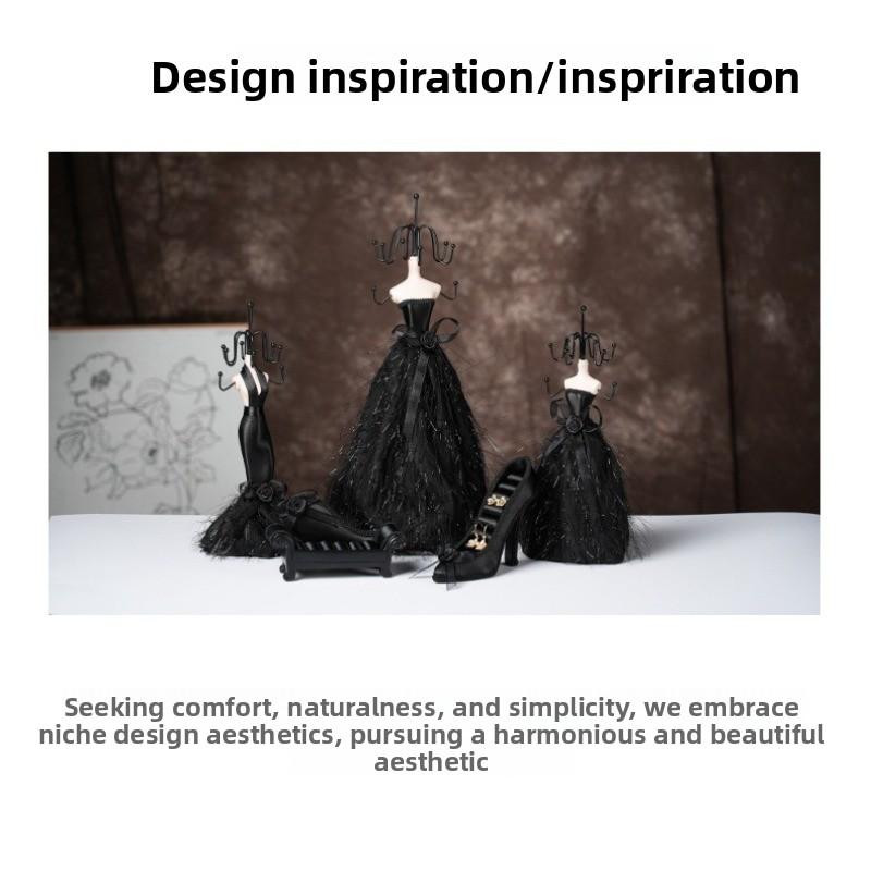 Высококачественные черные домашние оконные витрины для ювелирных изделий, серег, гвоздиков, колец, браслетов и ожерелий