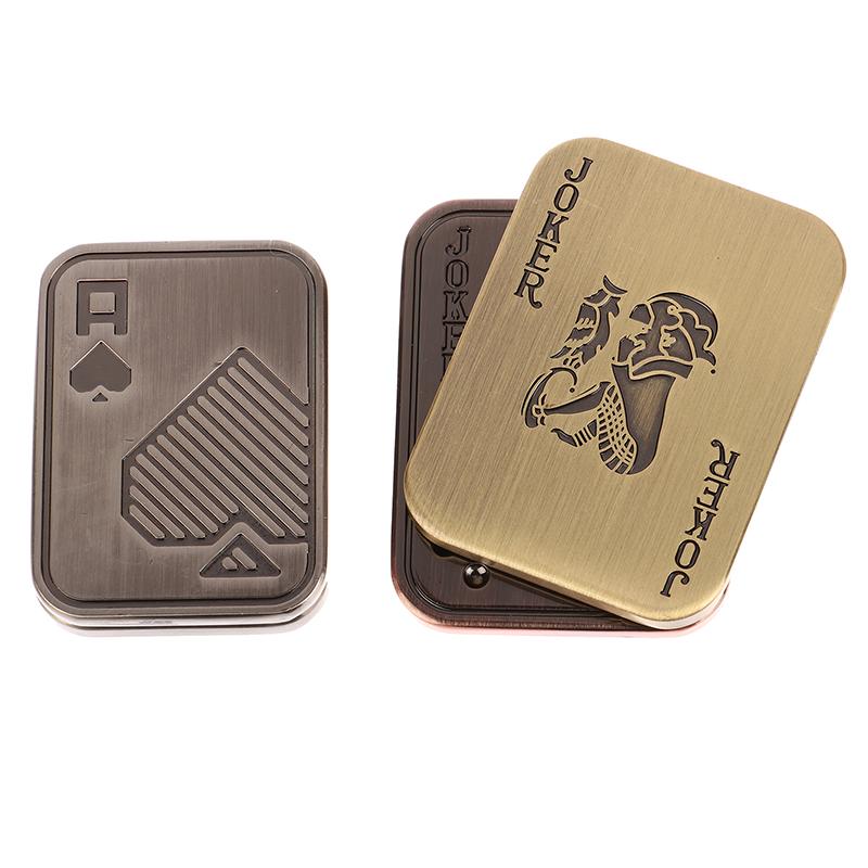 Slider Poker A K Metal Push Card Edc Spinners Antistress Papa Decompression Hand Spinner Stress Relief Toys