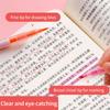 6 Colors Highlighter Pens Dual Tips Broad Chisel and Fine Tip Highlighter Markers Pen for Adults Students Children