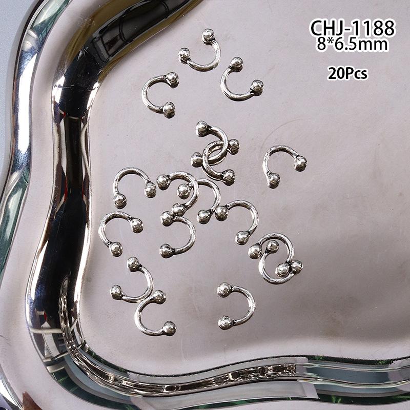 20 шт. Дизайн Панк Стиль Детали для Ногтей Сплав Шипы Золото Серебро Кривая Стрела Заклепка Украшение Ногти Арт Аксессуары Подвески для Ногтей