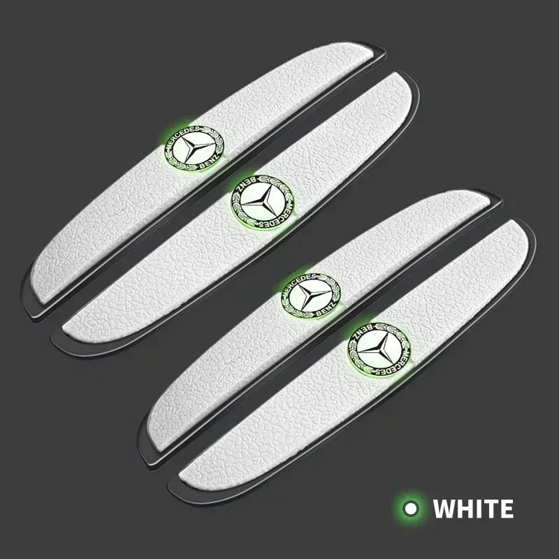 AXX2 4pcs Luminous Car Door Edge Anti-collision Bumper Strip Sticker For Mercedes Benz B C E S A Class GLC GLE CLA GLA GLK CLS GLS