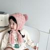 Soft Warm Hand Knitted Cap Autumn Winter Ear Protection Cap Korean Baby Crochet Hat  Toddler