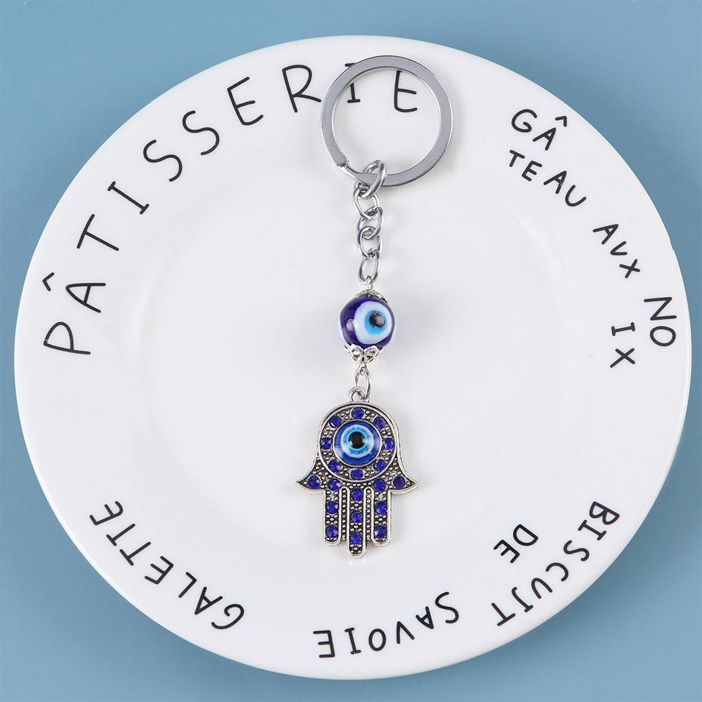 Good Luck Key Holder Car Keyrings Amulet Evil Eye Protection Charm Hamsa Keychain Fatima Hand