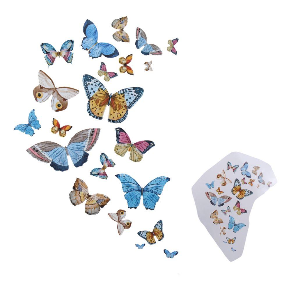 8*7.6cm Heat Transfer Stickers Butterfly Ironing Patch Butterfly Iron on Patches For Clothes