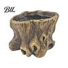 Small Decorative Pots for Living Room Resin Tree Stump Flowerpot Succulents Plants, Imitation Wood Grain Planter Compact Flower Windowsills