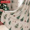 1 шт. Серия Nuan Рождественский стиль Блэкаут шторы с принтом рождественской елки для спальни, гостиной, балкона, окна для домашнего декора