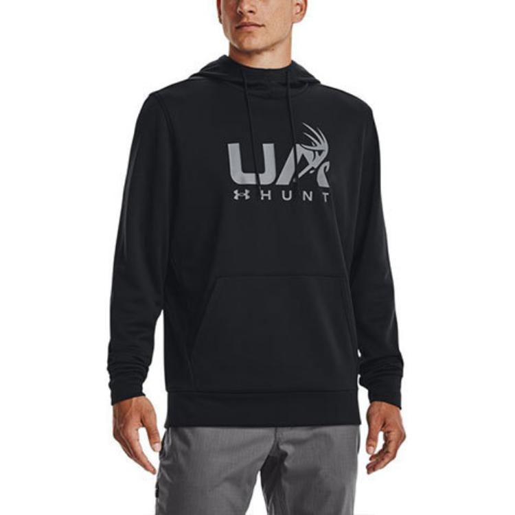 Under Armour Толстовки Мужские Черные С Капюшоном Умеренная Обычная 1375114-001