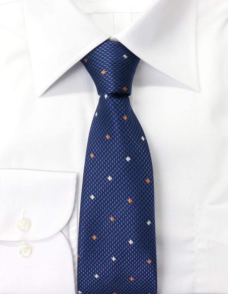 Галстук бренда Nishijin Jacquard Square Fine Pattern [Michiko London], Япония, плетение, 100% шелк, плетение, (C Pattern Синий)