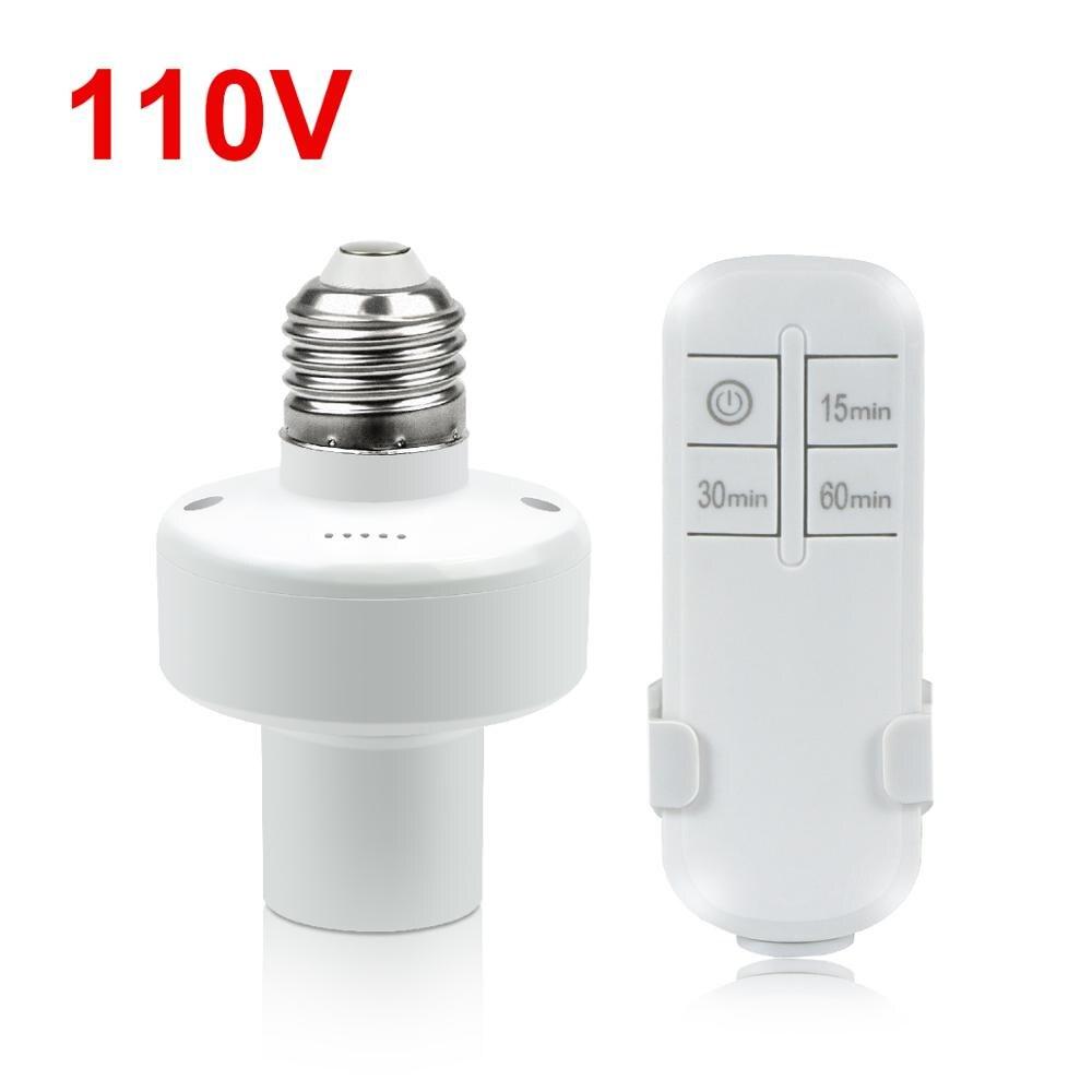 Беспроводной пульт дистанционного управления E27, лампочка, цоколь, держатель, 110 В, 220 В, таймер для умного дома