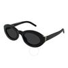 Saint Laurent Black Oval Ladies Sunglasses Sl M136 001 52