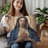 Ретро Наволочка с изображением Девы Марии Плюшевая Ткань Мягкая Наволочка Двусторонняя Печать Чехол для Подушки Домашние Подарки