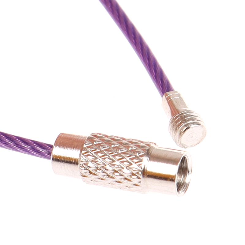 10 шт. брелок из нержавеющей стали веревка проволочный кабель петля винт замок гаджет кольцо