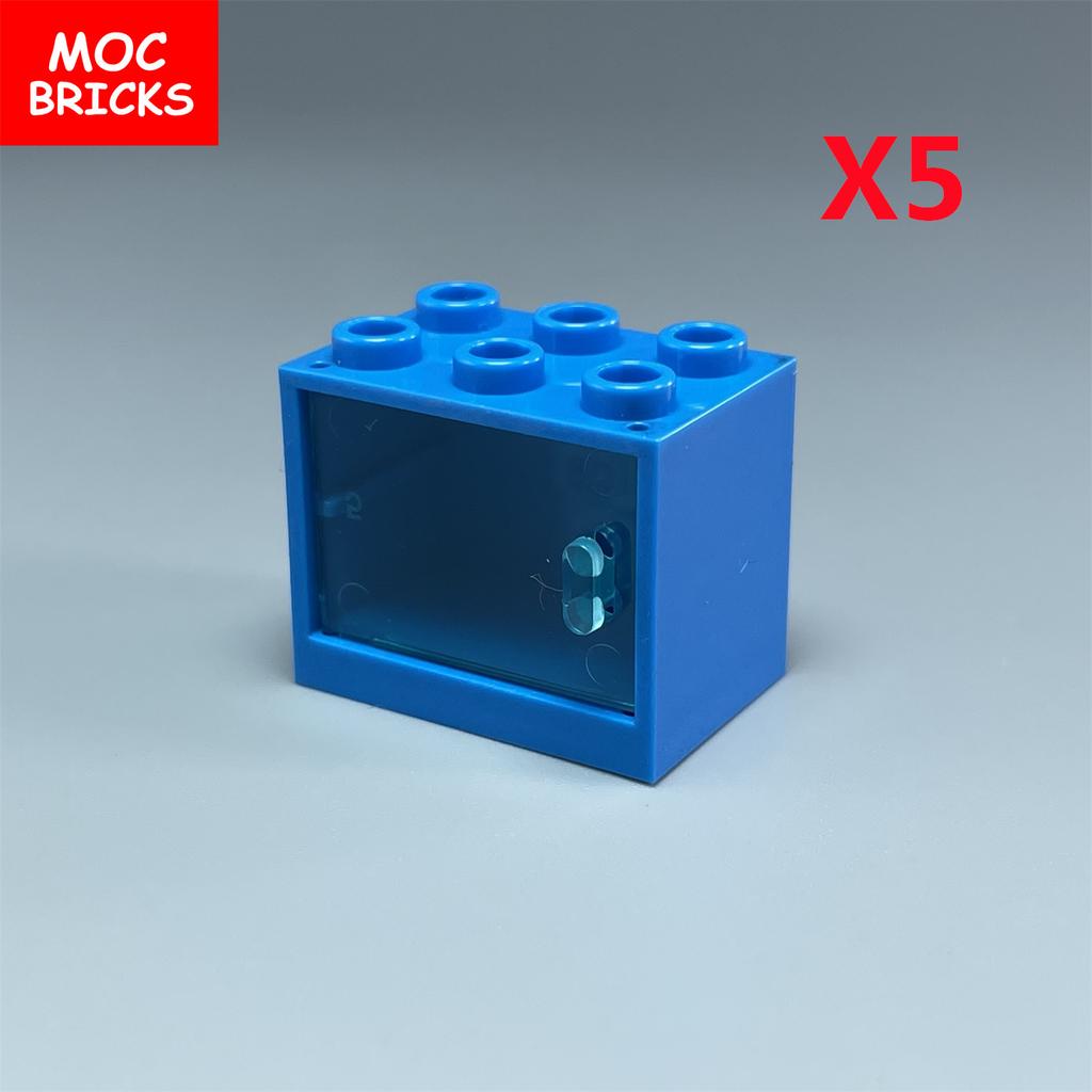 Коробка-шкафчик для кубиков MOC Контейнер 2x3x2 Шкафы Собираемые Частицы 4532 4533 Городской Дом Строительные Кирпичики Детали