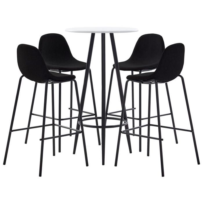 VidaXL 5-piece Bar Set Table and Pub Chairs Bistro Furniture Counter Furniture Garden Kitchen Restaurant 3051138