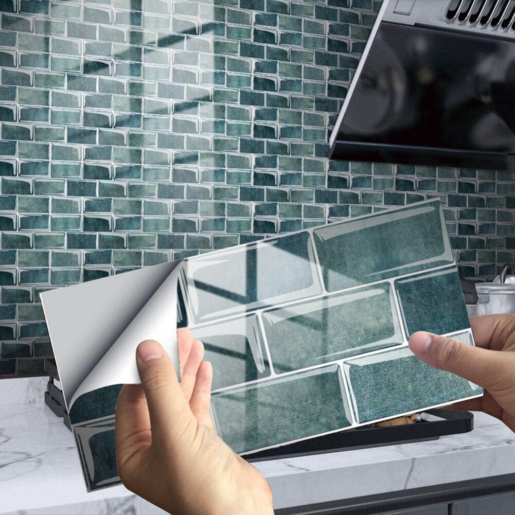 Наклейки на фартук, глянцевая плитка метро для кухни, ванной комнаты