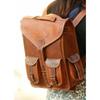 Новый коричневый рюкзак из козьей кожи, винтажная сумка через плечо