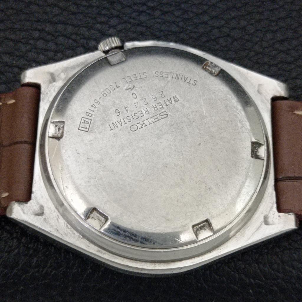 ВИНТАЖНЫЕ АВТОМАТИЧЕСКИЕ ЧАСЫ SEIKO 5 7009A ЯПОНИЯ МУЖСКИЕ КОРИЧНЕВЫЙ ЦВЕТ ЦИФЕРБЛАТ a708557-1